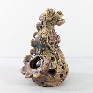 Ceramic Dragon Incense Cone holder, handmade pottery ornament